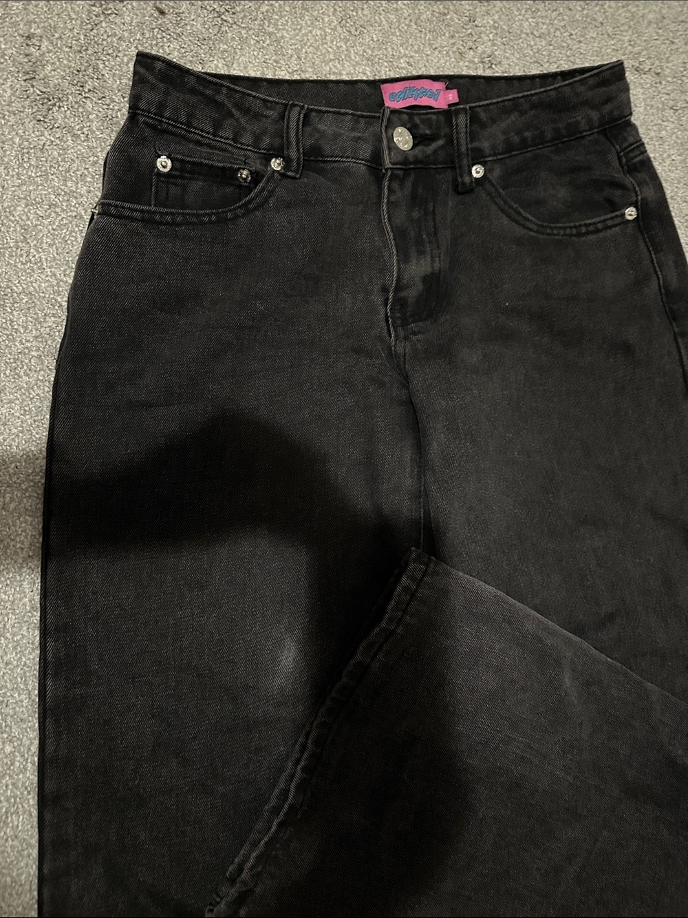 Edikted Black Straight Men's Jeans